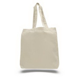 Blank Economical tote with Bottom Gusset, 15" W x 16" H x 3" D