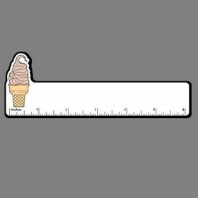 6" Ruler W/ Full Color Soft Ice Cream & Cone
