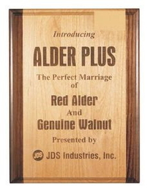 Custom Go Green Red Alder & Walnut Plaque (8"x10")