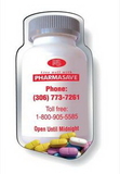 Custom Stock Medicine Bottle Magnet .020, Full Color Digital, White Vinyl Topcoat, 1.66