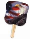 Custom Bald Eagle/ US Flag Stock Design Hand Fan