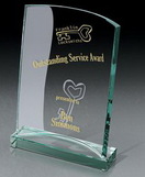 Custom Small Full Disclosure Jade Glass Award, 5