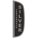 Blank Silver 3' x 10' Flutter Feather Flag