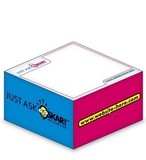 Custom Stik-On Adhesive Note Cube W/ 4 Colors & 2 Sides (3.375