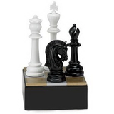 Blank Chess Board w/Figures Trophy(Without Base)