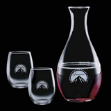Custom 33 Oz. Riley Wine Carafe & 2 Stanford Wine Glasses