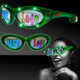Green Custom LED Billboard Sunglasses