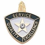 Blank Service Award Lapel Pins (Service/Quality/Excellence), 3/4