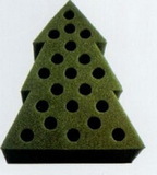 Blank 20 Hole Seasonal Foam Rack for Test Tubes - Christmas Tree