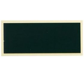 Blank Black Screened Plate W/Gold Border & Adhesive Back (4"X1 3/4")
