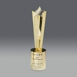 Custom Signature Series 24K Gold Shooting Star Award, 10 1/4