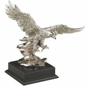 Blank Silver Eagle on Black Base, 13" L x 16" W