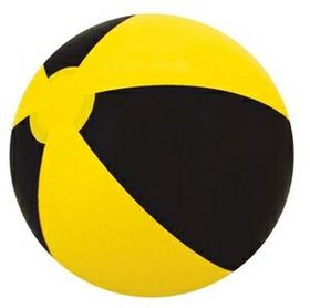 Custom 16" Inflatable Two Alternating Color Beach Ball - Black & Yellow
