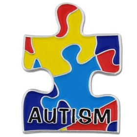 Custom Autism Puzzle Piece, 1" W