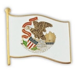 Blank Illinois State Flag Pin