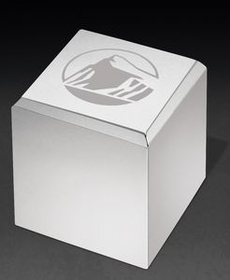 Custom Olympus Rectangular Box Paperweight, 2" W X 2" H X 2" D