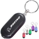 Custom Oval 2-in-1 Flash Light and Compass Keychain
