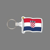 Key Ring & Punch Tag W/ Tab - Flag of Croatia