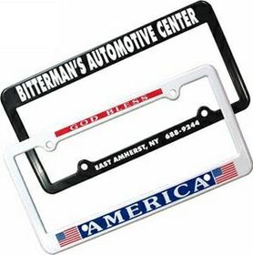 AAKRON Custom License Plate Frame With 2 Holes, 12 3/8" W X 6 5/16" H, Screen Printed