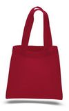 Colored 100 percent Cotton Mini Tote Bag w/ Self Fabric Handles - Blank (6