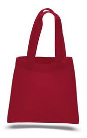Colored 100 percent Cotton Mini Tote Bag w/ Self Fabric Handles - Blank (6"x6")