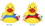 Blank Rubber Event Duck, 3 1/4" L x 3" W x 3" H