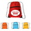 Custom Polyester Drawstring Backpack W/ Zipper, 13" W x 17" H, Price/piece