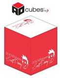 Custom Ad Cubes Memo Note Pad W/ 1 Color & 1 Side (2.75