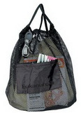 Custom Nylon Drawstring Mesh Tote Bag/ Backpack (11 1/2