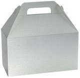 Custom Metallic Silver Gable Box, 8 1/2