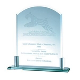 Custom Vertical Arch Award with Aluminum Holder - Large, 10 3/8