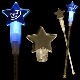 Custom 9" Blue Star Light-Up Cocktail Stirrers