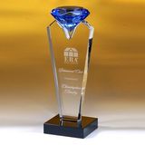 Custom Awards-optical crystal award/trophy 10 inch high, 3 3/4