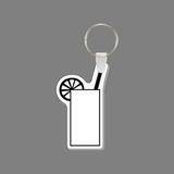 Key Ring & Punch Tag - Drink With Lemon Wedge & Straw
