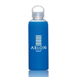 Custom The Mantra Glass/Silicone Bottle - Blue, 2.875