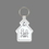 Key Ring & Punch Tag - School House Outline With Children, Price/piece