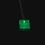 Custom LED Square Badge On String - Green, Price/piece