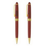 Custom The Milano Blanc Rosewood Ballpoint Pen, 5.375