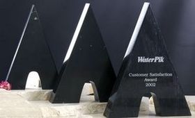 Custom Large Black Genuine Marble Heritage Peak Award
