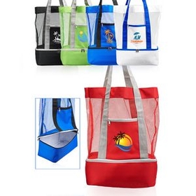 Custom Mesh Tote Bags with cooler, 13" W x 19" H x 7" D
