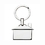 Custom Metal House Keychain ( screen printed ), 1 3/4" H x 1 7/8" W x 1/8" D, Price/piece