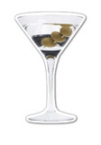 Custom Martini Drink W/ Olives Magnet - 5.1-7 Sq. In. (30MM Thick)