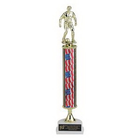 Custom Single Column Stars & Stripes Trophy (14 1/2")