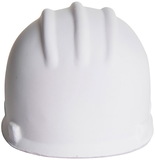 Custom White Hard Hat Squeezies Stress Reliever