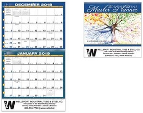 Custom Four Seasons Master Planner Calendar, 10 7/8" W x 19" H