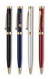 Custom Metal Collection Twist Action Brass Ballpoint Pen w/ Gold Accent