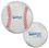 Custom White Baseball Hot/ Cold Pack with Gel Beads, 4" Diameter x 1/2" Thick, Price/piece