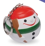 Custom Snowman Ball Keychain Stress Reliever Toy