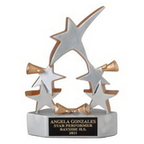 Blank Silver Cheerleader 5-Star Award (8 3/8