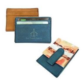 Custom Magnetic Money Clip Card Holder, 4" W x 2 3/4" L x 1/8" H